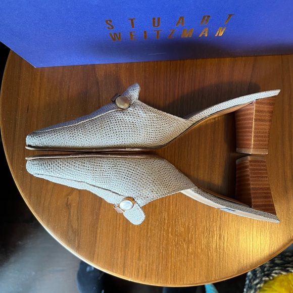 Stuart Weitzman Faux Snakeskin Mule Slides US 7.5 - Picture 5 of 9